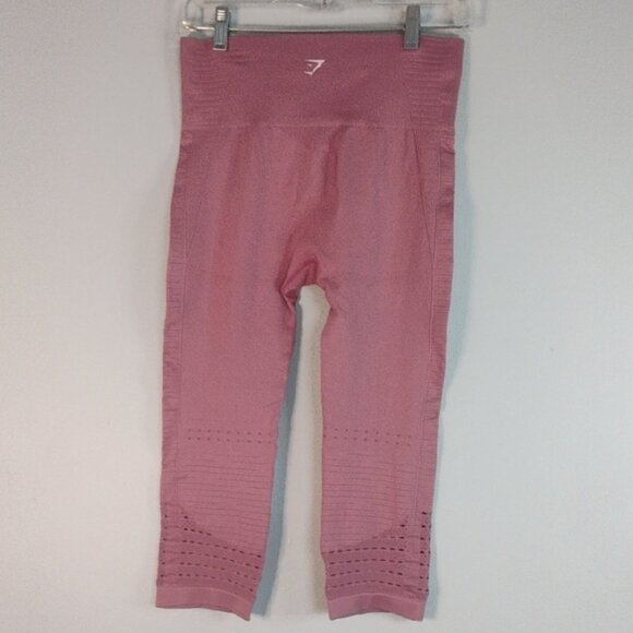 Gymshark Women's Leggings Soft Pink Athletic Active Wear Athleisure Yoga Sporty - Picture 5 of 7